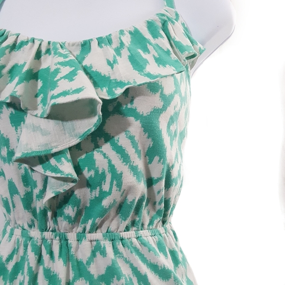 ANN TAYLOR LOFT Cotton Modal Ruffle Print Dress - Picture 4 of 6